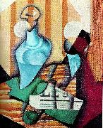 Juan Gris, flaska och glas